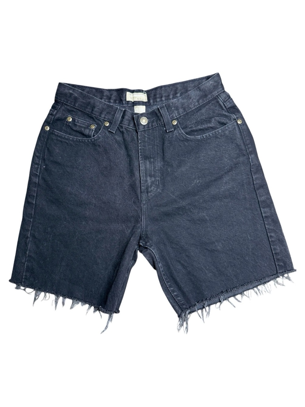 Vintage Liz Claiborne Black Denim Shorts High Rise 100% Cotton Women’s 10